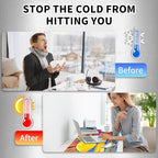 Heated Mouse Pad Hand Warmer, Warm Desk Pad Mousepad Desk Mat with 3 Levels Heating and 3 Hours Auto Shut Down 31.5 x 13 inch PU Leather Warmer Keyboard Mat for Gaming Laptop Office Home, A Art Sun - Image 5
