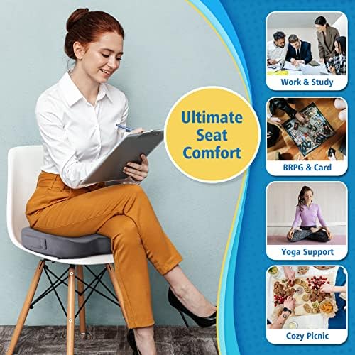 CloudBliss Gel Memory Foam Seat Cushion for Long Sitting, X-Large, Grey - Image 5