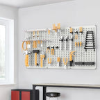 WALMANN Metal Pegboard, Tool Organizer Boards with Hooks, 24x48 in - Image 2
