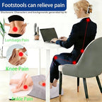 Foot Rest for Under Desk at Work, Ergonomic Under Desk Footrest with Washable Cover for Office, Home & Gaming Leg Elevation Pillow Light Gray - Image 3
