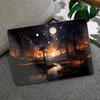 MEEgoodo for MacBook Air 13.3 inch Case 2021 2020 2019 2018 A2337 M1 A2179 A1932, Laptop Shell for MacBook Air M1 with Keyboard Webcam Cover & Trackpad Film & Type C Adapter,Fantasy Night Landscape - Image 5