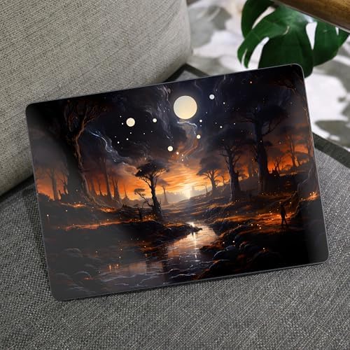 MEEgoodo for MacBook Air 13.3 inch Case 2021 2020 2019 2018 A2337 M1 A2179 A1932, Laptop Shell for MacBook Air M1 with Keyboard Webcam Cover & Trackpad Film & Type C Adapter,Fantasy Night Landscape - Image 5