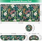 Desk Mat Floral, Large Gaming Mouse Pad with Wrist Rest, 4in1 XXL - Image 6