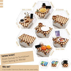 Nnewvante Checkerboard Couch Armrest Table, 3 in 1 Clip-on Table Rubberwood - Image 2