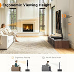 Perlegear Swivel TV Stand with Power Outlet for 42–90" TVs up to 132 lbs - Image 7