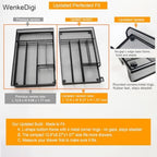 2-Pack 6-Compartment Mesh Office Drawer Organizer Tray, Black - Image 5