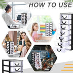 Thyle 2 Pcs Small Parts Organizer Drawers Stackable 7-drawer Box, Black - Image 6