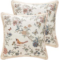 ISAENNE Designer Linen Throw Pillow Cover,Set of 2,18"x18"-Cornucopia A by Isaennehomedecoration