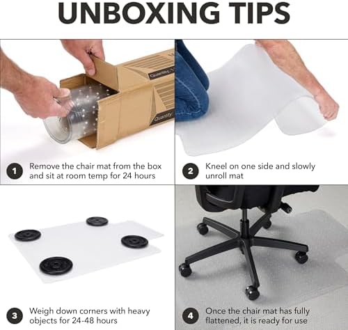 HON Office Chair Mat for Carpet, Heavy Duty, Clear Desk Mat, 36 x 48 in - Image 4