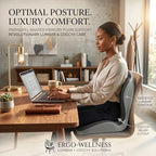 Memory Foam Seat Cushion with Lumbar Support, Ergonomic L-Shaped Car & Office Chair Cushion for Long Sitting, Orthopedic Coccyx Pillow for Sciatica & Back Pain Relief for Truck Drivers, Gaming & Home - Image 3