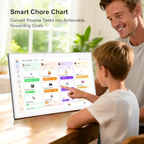 21.5 Inch Magnetic Fridge Smart Digital Calendar, White - Image 4