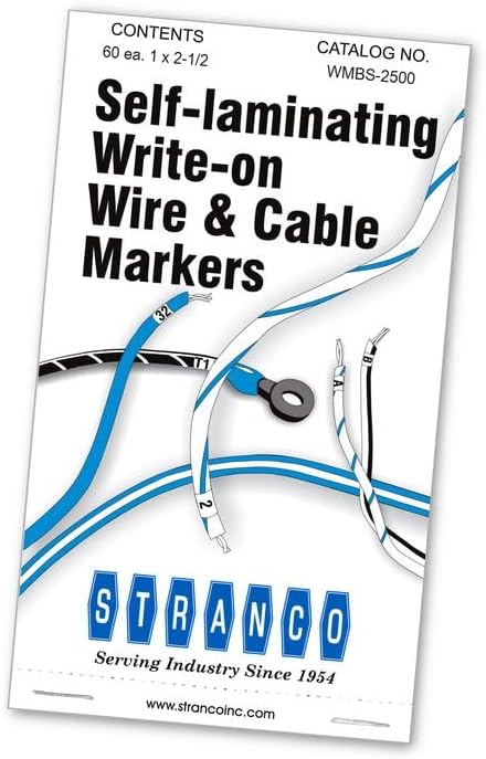 Premium Wire Marker Book Blank for Cable Management, Vinyl-Coated, High-Tack Adhesive, Electric Panel Wire Label Stickers - 10 Pages/Book - Image 3
