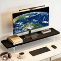 Computer Monitor Stands, Wood & Acrylic Computer Monitor Stand, Desk Monitor Stand Underneath Storage For Office, Home, School Supplies, 31.5" L (Black) by BringYouALifeAsBeautiful