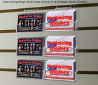 Marketing Holders 2 Pack Slatwall Business Card Holder 6 Pocket Organizer for Displaying 3.5" x 2" Contact Cards at Trade Shows and Expos Clear Acrylic Space Saving Rack - Image 3