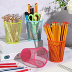 Colarr 24 Pack Mesh Pencil Holders, Metal Pen Cups in 4 Colors - Image 7