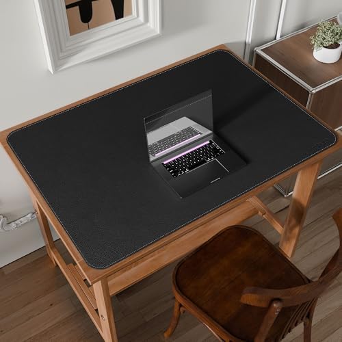 Mydours 40"x28" XL Large Desk Mat - Full Desk Blotter Mouse Pad, (Black) - Image 4