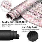 Large Gaming Mouse Pad Set 35.4 x 15.7 with Keyboard Wrist Rest, Wrist Support, and Coaster Memory Foam Smooth Desk Pad Mousepad for Home Office School - Quote Bible - Image 7
