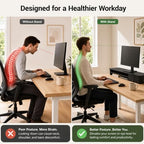 Dual Monitor Stand, 42.5 Inch Wood Monitor Riser with Drawers, 2 Tier Desktop Organizer for Computer Laptop TV, Large Screen Stand for Home Office Desk - Image 4