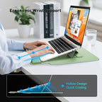 AboveTEK Laptop Bag Sleeve for MacBook Computer Expandable Storage, Two Adjustable Angles, Ultra-Slim Stylish, Fits 13"-14" Laptops - Blue - Image 4