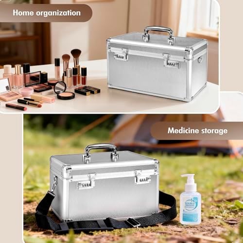 Silver Medication Combination Lock Boxes with Code Large - Image 6