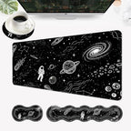 Desk Mat, Mouse Pad with Wrist Rest, 4-in-1 Large Mouse Pads for Desk, Ergonomic Mouse Pad and Keyboard Wrist Rest Gaming Keyboard Mat for Office,Astronaut Planet by EFGWSDER