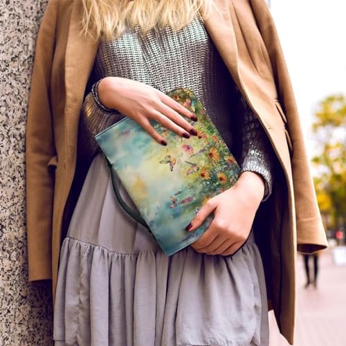 Boho Butterfly Floral Pattern Bible Cover for Women Men, Bible Case Bag with Top Handle PU Leather Bible Carrying Case for Church - Image 5