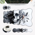 Desk Mat, Mouse Pad with Wrist Rest, 4-in-1 Large Mouse Pads for Desk, Ergonomic Mouse Pad and Keyboard Wrist Rest Gaming Keyboard Mat for Office,Funny Skull by EFGWSDER