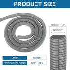 MECCANIXITY 1" 20ft Split Wire Loom Tubing w/Installation Tool Gray - Image 2