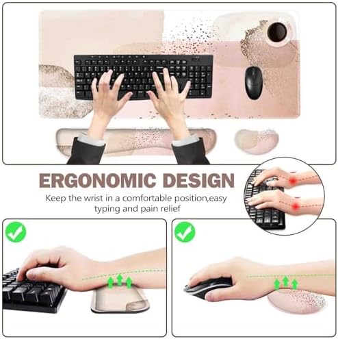 ToLuLu Extended Gaming Mouse Pad, Ergonomic Keyboard Mouse Wrist Rest Set - Image 6