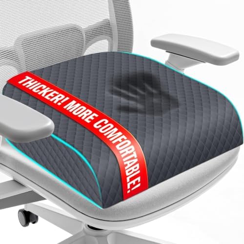 Seat Cushion, Office Chair Cushion, Chair Pad, Large, Gray, X-Large by Unknown