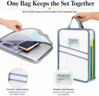 19pcs Mesh Zipper Pouches with Organizer Bag, 5 Sizes Zipper Bags - Image 3