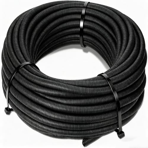 Sasylvia 1.5" X 15 ft Split Wire Loom Tubing, Cord Protector by Sasylvia