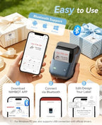 NIIMBOT B1 Pro 300 DPI Label Maker with Red & Black Printing, Blue - Image 3