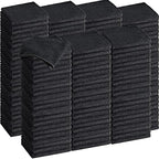 Tenare 100 Pack 12'' x 12'' Microfiber Cleaning Cloths Reusable Cleaning Rags Bulk Microfiber Towels Softer Highly Absorbent Washcloths for House Kitchen Car Window(Black) by Tenare