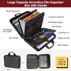 Fireproof Document Organizer with Lock for Important Documents, File - Image 3
