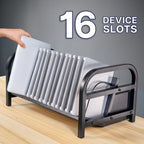VIVO Black 16-Bay Locking Laptop Open Charging Station, STAND-LAPC3-L - Image 5