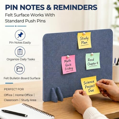 Desk Privacy Divider [6-Pack] 24" x 16" Freestanding Felt Panel - Image 5