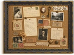Framed Cork Memo Board 16x20 for Work Plan Notes Recipe Display,Black Gold by FOLKOR
