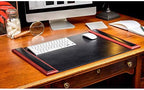 Dacasso Rosewood and Leather Desk Pad with Side-Rails, 25.5 by 17.25 Inch (P8002) - Image 2