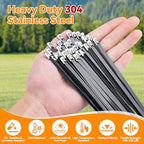 Heavy Steel Cable Tie Gun Tool Set, 2026 Upgraded Stainless Steel Cable Tie Gun with 200pcs Uv Resistant Black Metal Zip Ties Heavy Duty Outdoor Fastening & Cutting for Chain Link Fence, Exhaust Pipe - Image 4