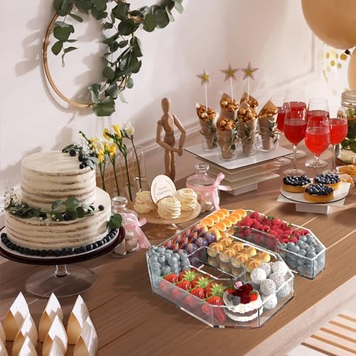 13.8" Acrylic Number Charcuterie Tray, Fillable Charcuterie Box (Number 6) - Image 6