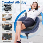 CushZone Ergonomic Seat Cushion, Sciatica Support for Office Chair, Grey - Image 6