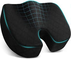 TushGuard Seat Cushion - Cushion for Office Chair, Car Seat, Airplane, Bleacher - Sciatica & Coccyx Pain Relief Desk Chair Cushion for Long Sitting Office Workers, Car Drivers(Black, XX-Large) by TushGuardSeatCushonsPillows