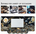 Large Keyboard Mouse Pad Set, Extended Mouse Pad+Keyboard Wrist Rest Support, Memory Foam Ergonomic Easy Typing, 4Pcs (31.5×11.8 in) Desk Pad Set for Office Home,Space Astronaut - Image 7