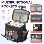 Ytonet X-Large Rolling Teacher Bag with Tote Bag, Rolling Cart for Teacher - Image 2