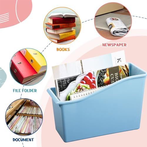 Jinei 24 Pack Book Bins for Classroom with Name Labels, 6 Color Boho - Image 5