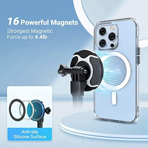 JJC Strong Magnetic Phone Desk Stand Compatible with MagSafe for iPhone 17 16 15 14 13 12 Pro Max Plus, MagSafe Case & All Smartphones, Height & Angle Adjustable iPhone Stand with Remote Control - Image 3