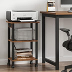 TUTOTAK Printer Stand, 3 Tier Rolling Printer Cart with Charging Station - Image 3