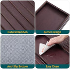 Bamboo Couch Arm Tray Table，Foldable Sofa Armrest Tray Table for Couch，Flexible and Anti-Slip Couch Arm Cup Holder，Portable Sofa Arm Chair Table for Drink,Cups, Eats，Snacks, Phone, Remote - Image 7