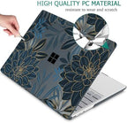 Mektron Case for 13.5" Microsoft Surface Laptop 5/4/3 with Metal Palm Rest Model 1951/1868, 2019/2021/2022 Release Plastic Hard Shell Cover with Screen Protector + Keyboard Cover, Dahlia Flower C035 - Image 5